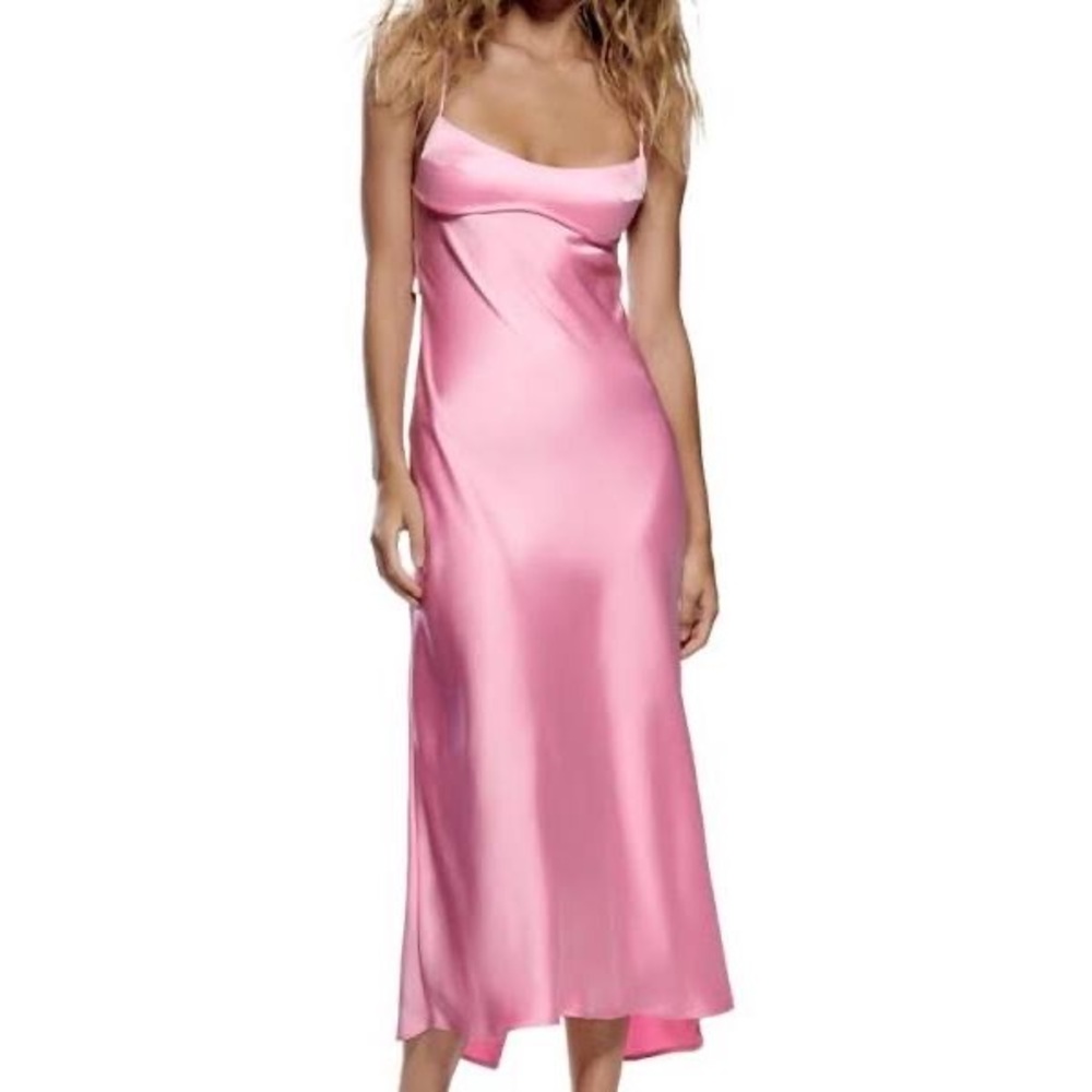 Never Worn Zara Pink Slip Dress